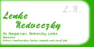lenke medveczky business card